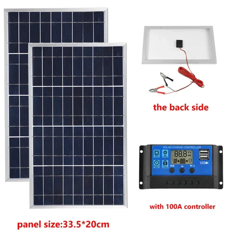 Zonnepaneel camper met oplaadset – Voor laptop, verlichting en meer