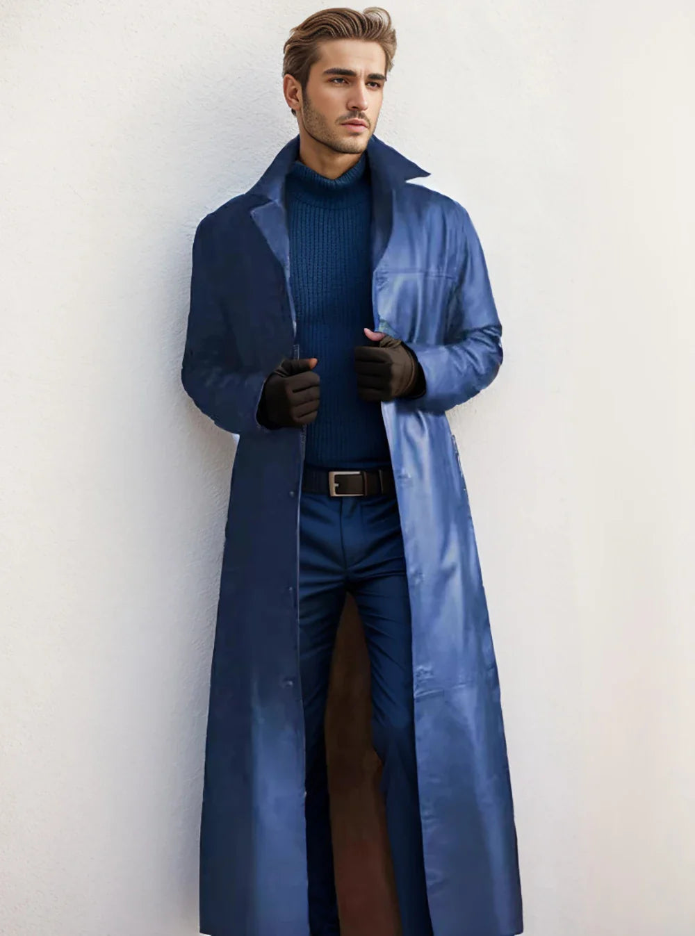 Leren jas heren met knoopsluiting – Klassiek design