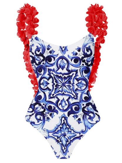 Badpak jurk met hoge taille – Flatteert de buikzone