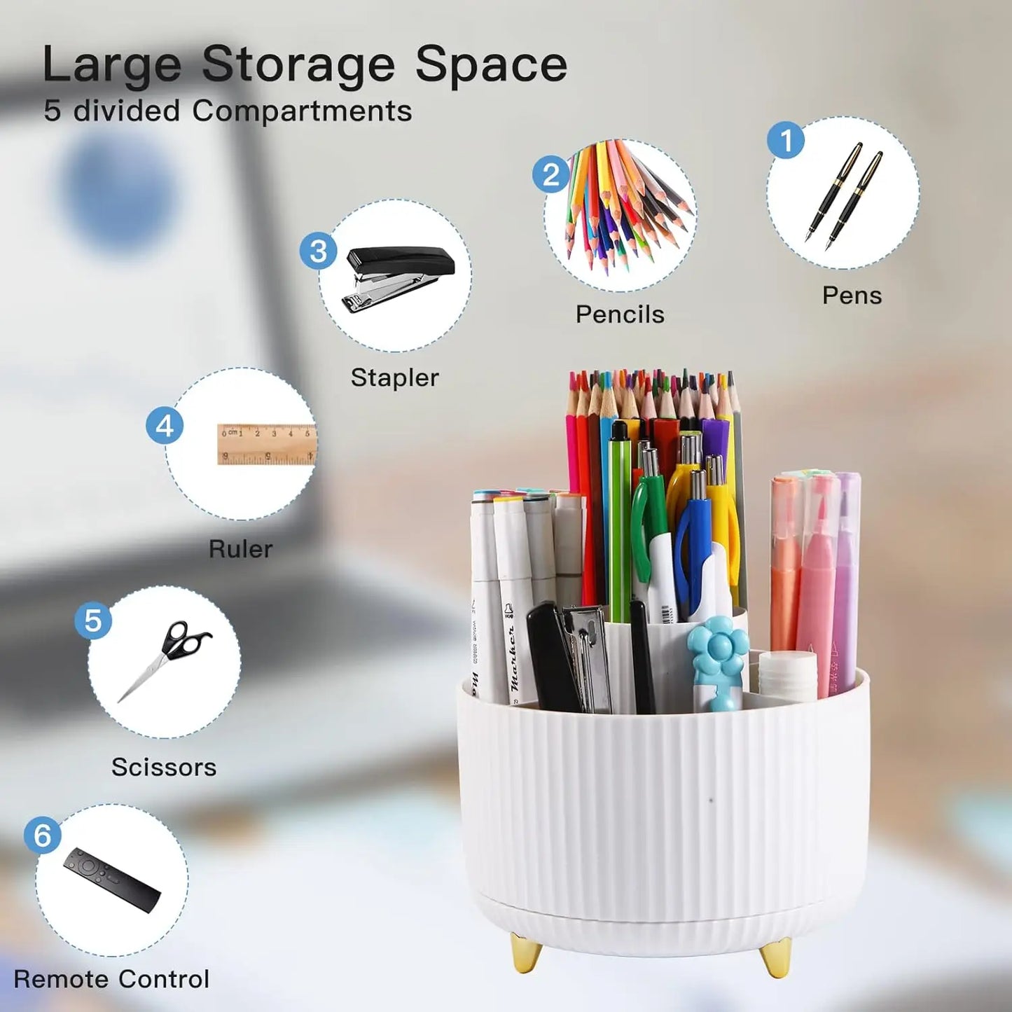 Moderne desk organiser voor een opgeruimde werkplek