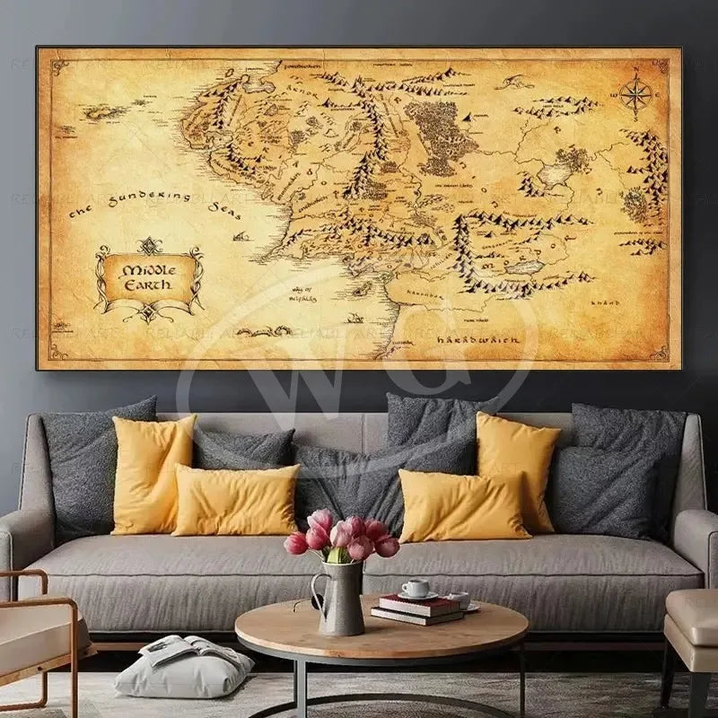 Wereldkaart met antieke cartografie – Historisch gevoel