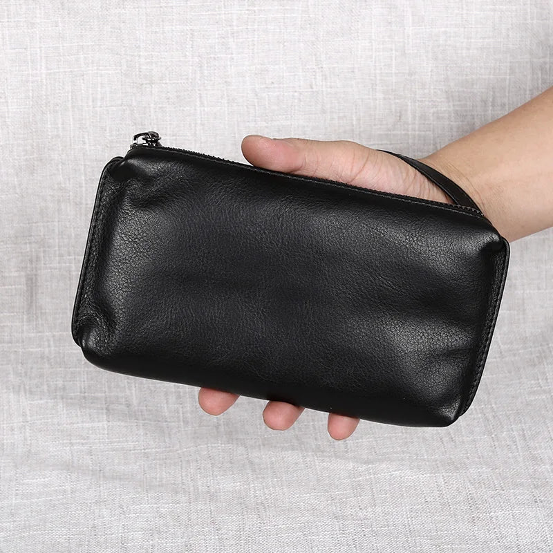 LV herenportemonnee zwart leer – Luxe basics