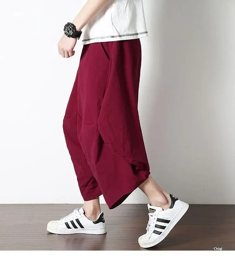 Linnen broek heren met split aan de pijp – Trendy detail