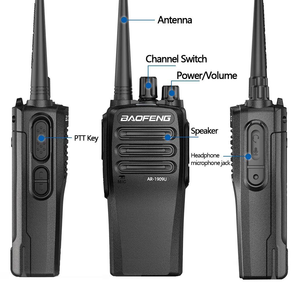 Walkie talkie met scanfunctie – Zoek beschikbare kanalen