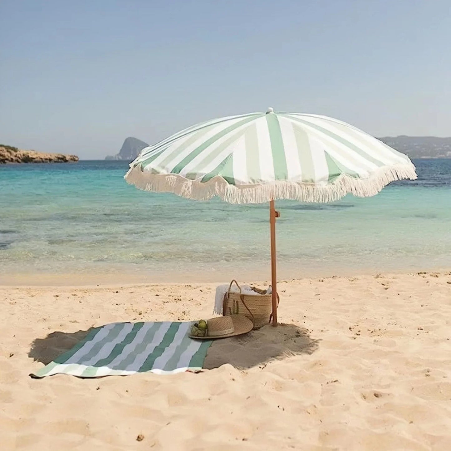 Grote parasol met draaibare arm