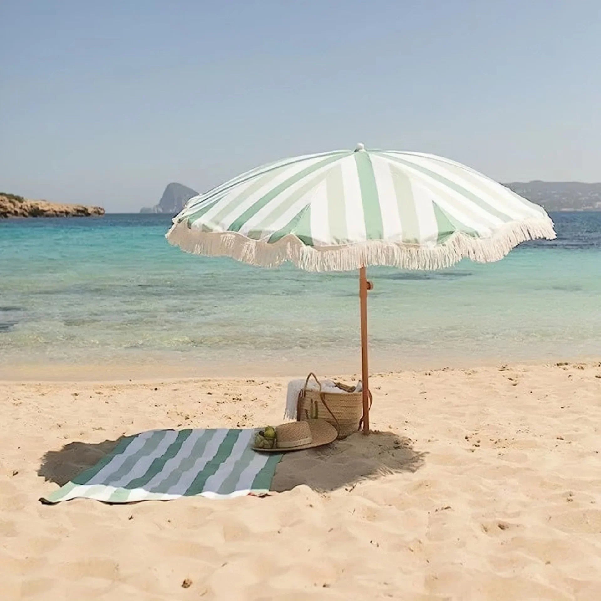 Grote parasol met draaibare arm