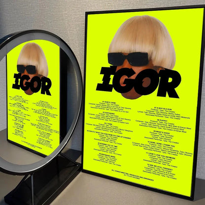 Poster met dieren in zachte kleuren