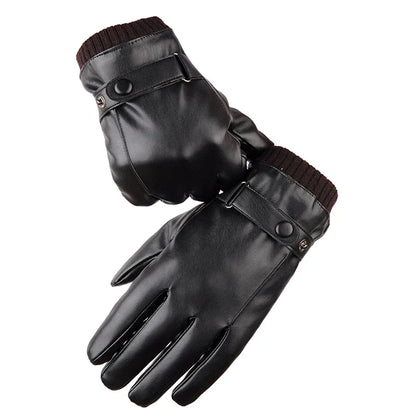 Stijlvolle koudebestendige leren handschoenen