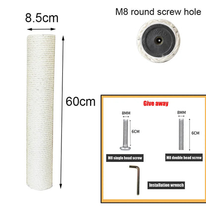 Kattenpaal met wandmontage set – Extra stevig vastgemaakt