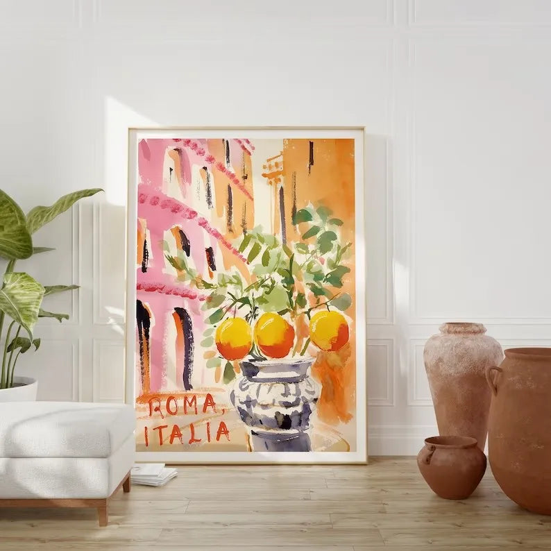 Vintage posters met textiellook