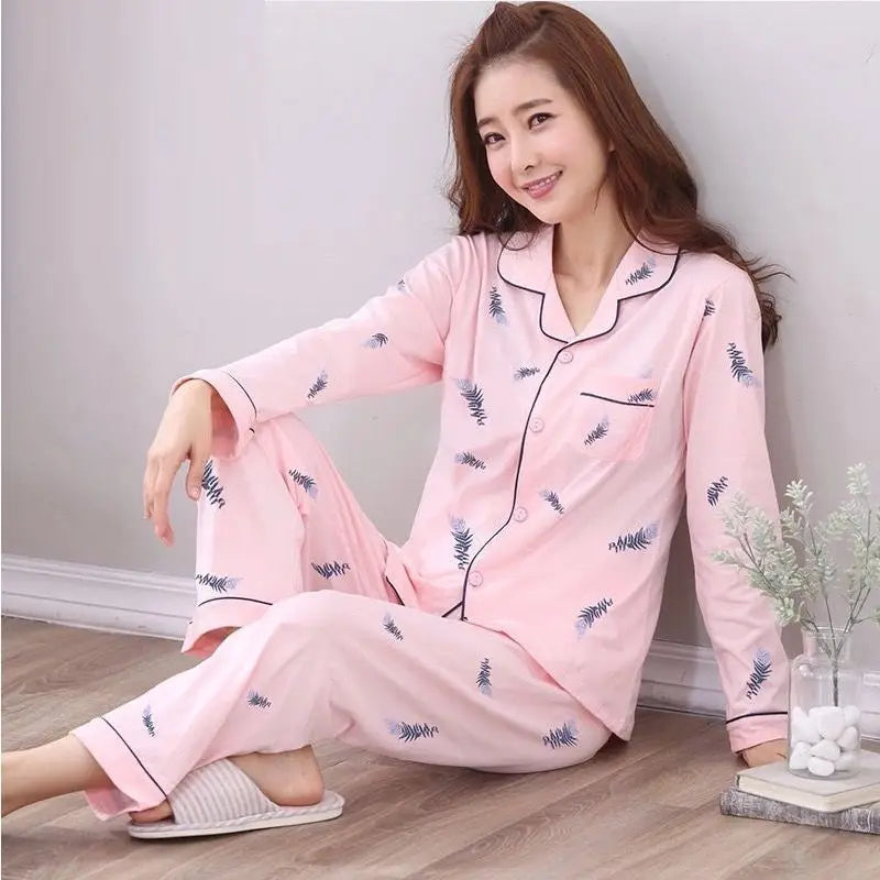 Dames pyjama set van zachte jersey stof