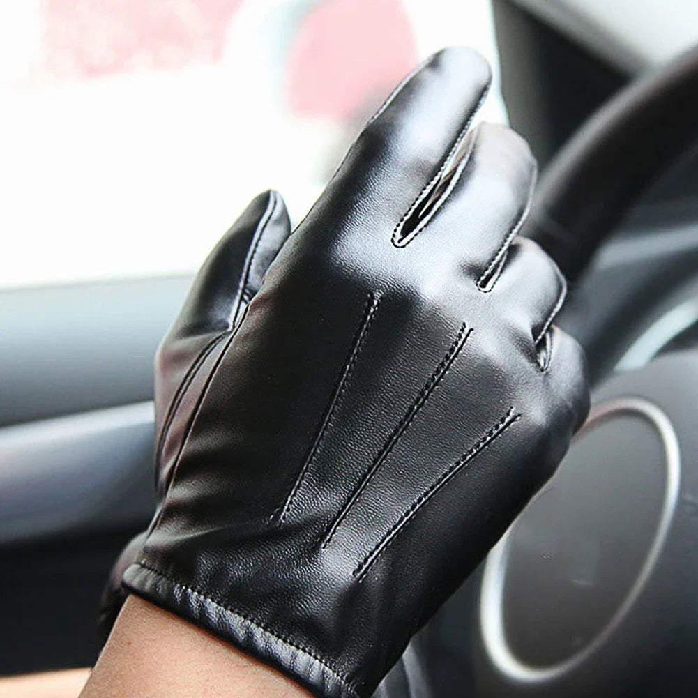 Handschoenen heren leer met vintage uitstraling