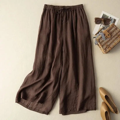 H&M linnen broek met elastische tailleband – Perfecte pasvorm