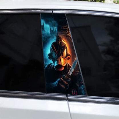 Auto stickers - Mysterieus Scrooge McDuck design voor unieke achterruit