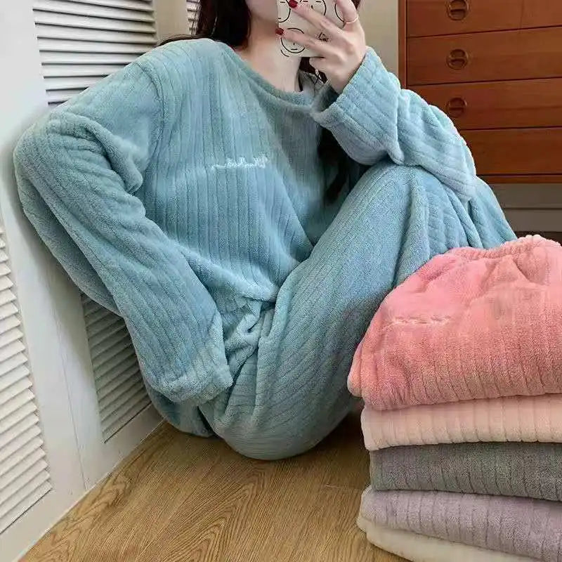 Dames pyjama met capuchon – Extra warm en knus