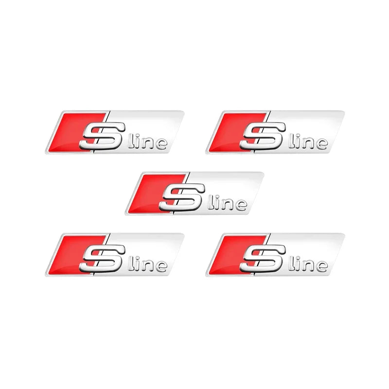 auto stickers - stijlvolle RS Line metal stickers voor sportieve uitstraling