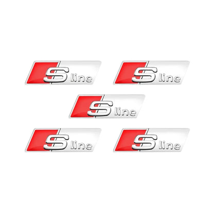 auto stickers - stijlvolle RS Line metal stickers voor sportieve uitstraling