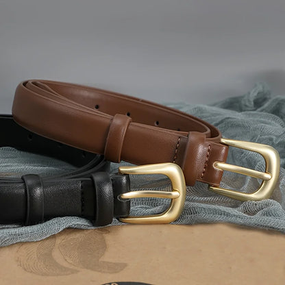 Riem dames in zacht leer met naturel look