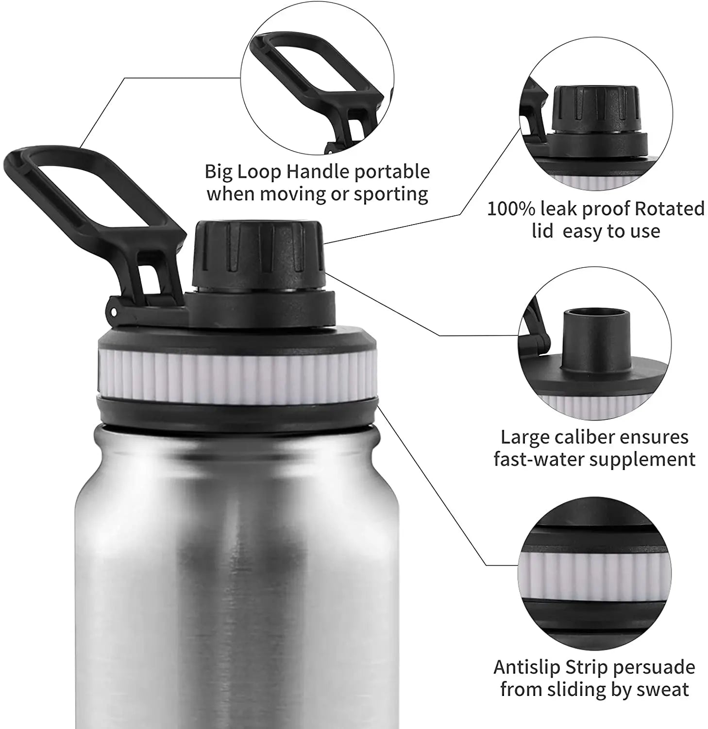 Thermosfles met stijlvolle vorm – Past in elke tas