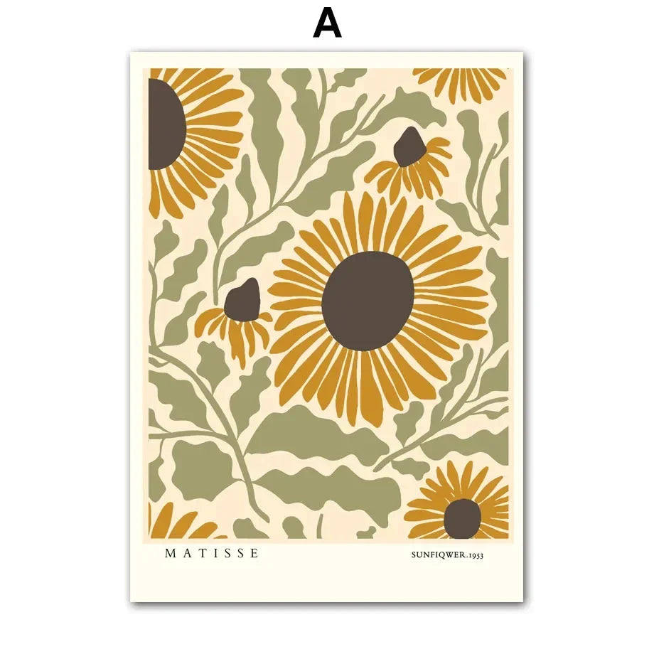 Poster met botanisch motief