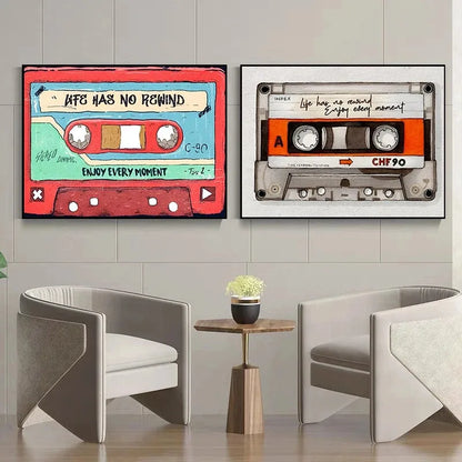 Vintage posters met textiellook