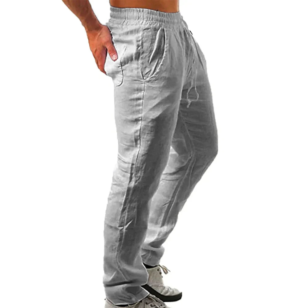 Linnen broek man met minimalistisch design – Modern en eenvoudig