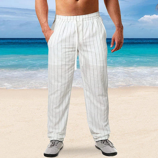 Stretch linnenmix broek heren – Extra bewegingsvrijheid