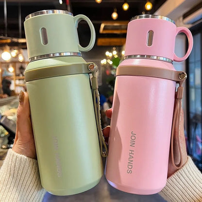 Thermosfles met clip – Bevestigbaar aan je tas