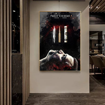 Woonkamer poster met rustgevende kleuren