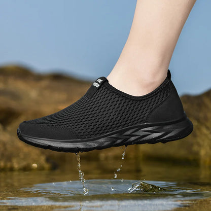 Zomerse wandelschoen heren met ademende stof