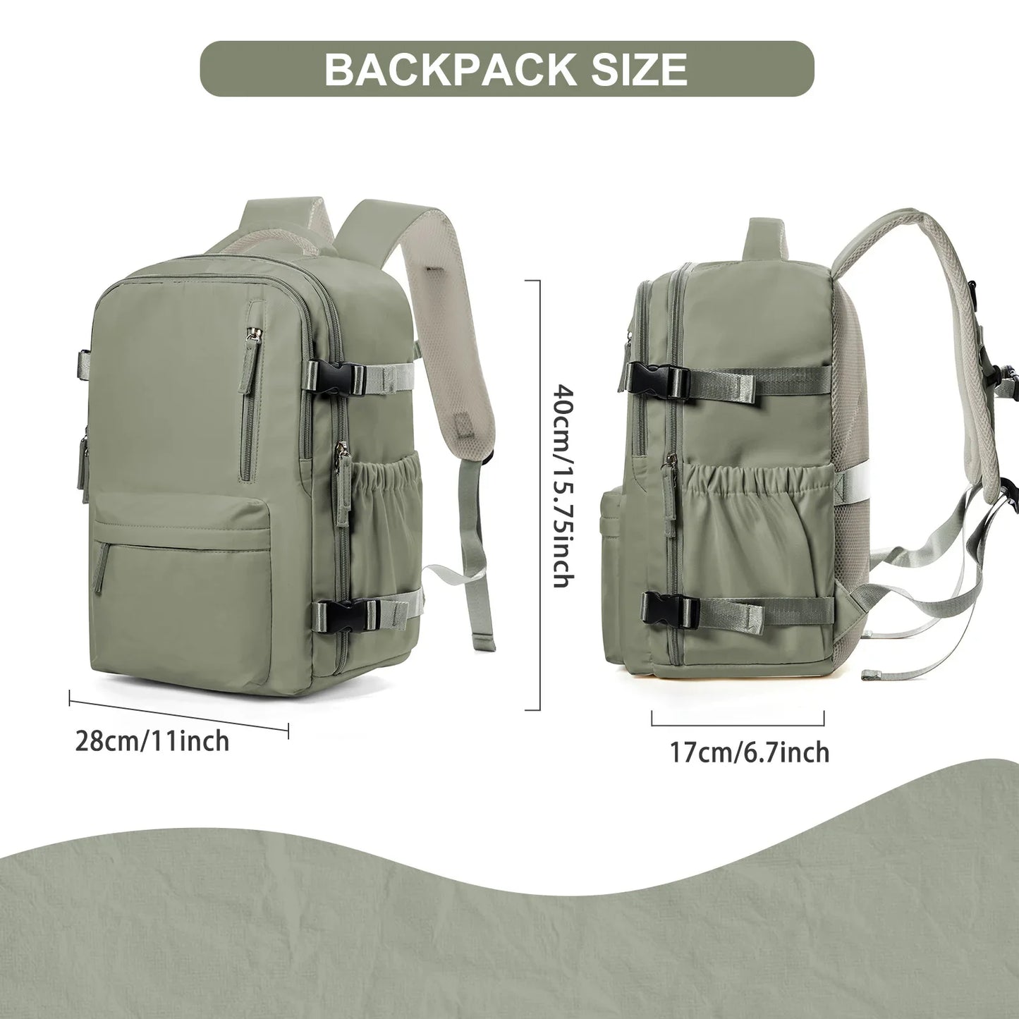 Handbagage rugzak met extra draaglus