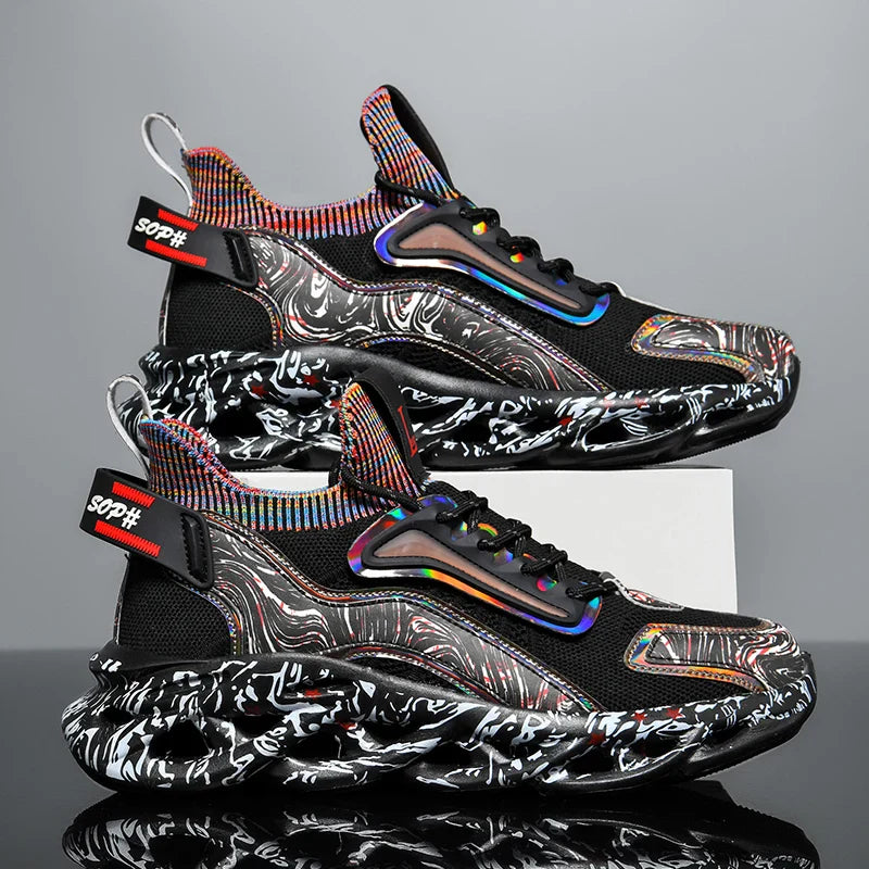Heren sneakers met ademend textiel bovenwerk