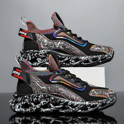 Heren sneakers met ademend textiel bovenwerk