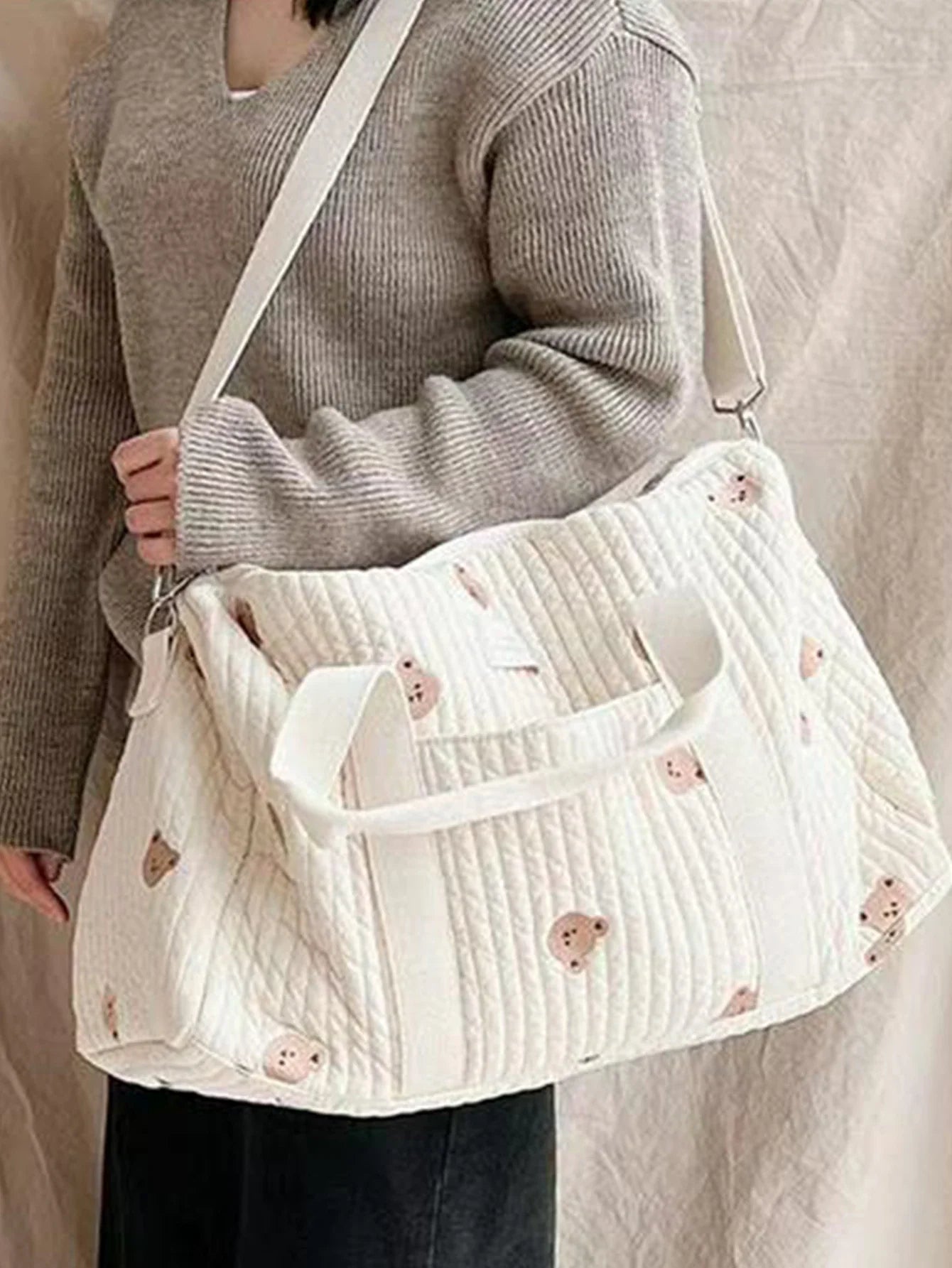 Katoenen draagtas met vintage uitstraling
