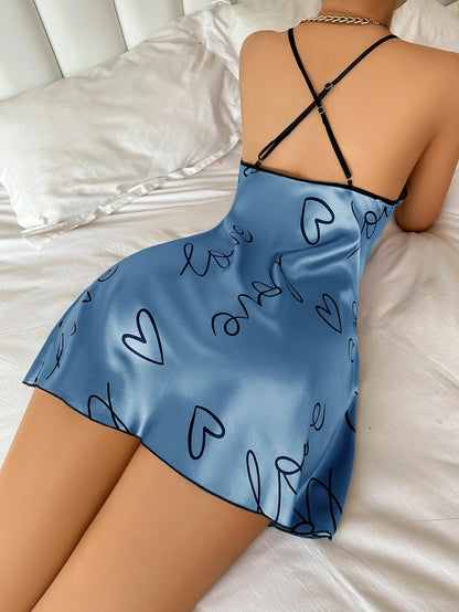 Dames pyjama met open halslijn
