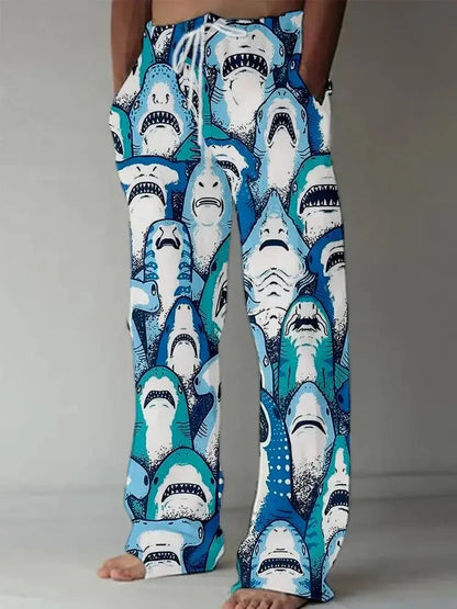 Linnen broek heren met zachte wassing – Relaxed effect