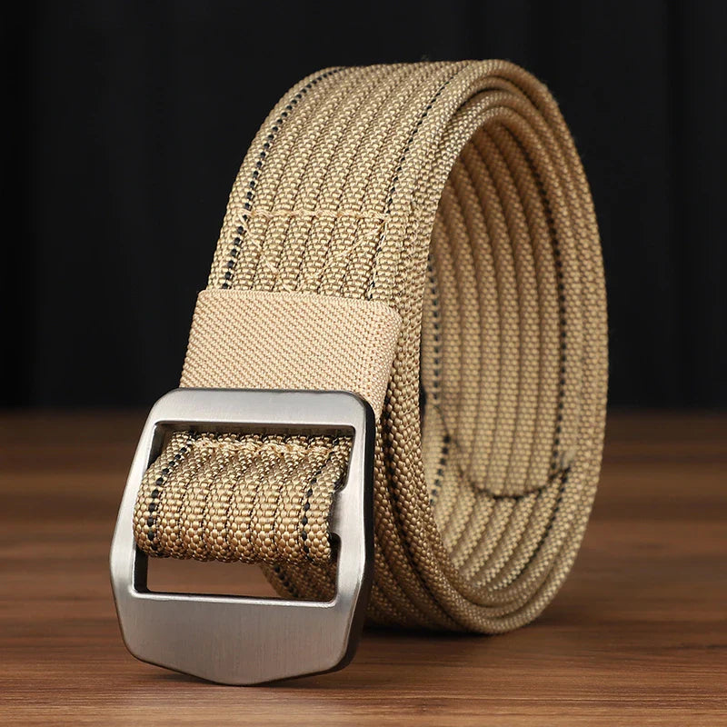 Riem heren met vintage messing gesp