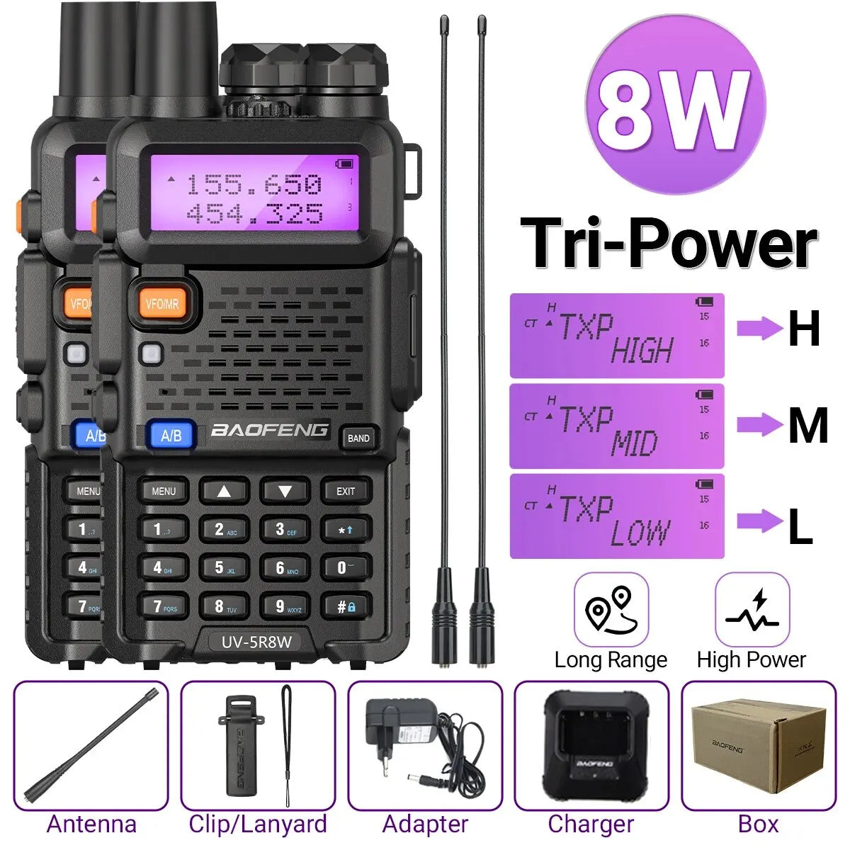 Alecto walkie talkie met groot bereik