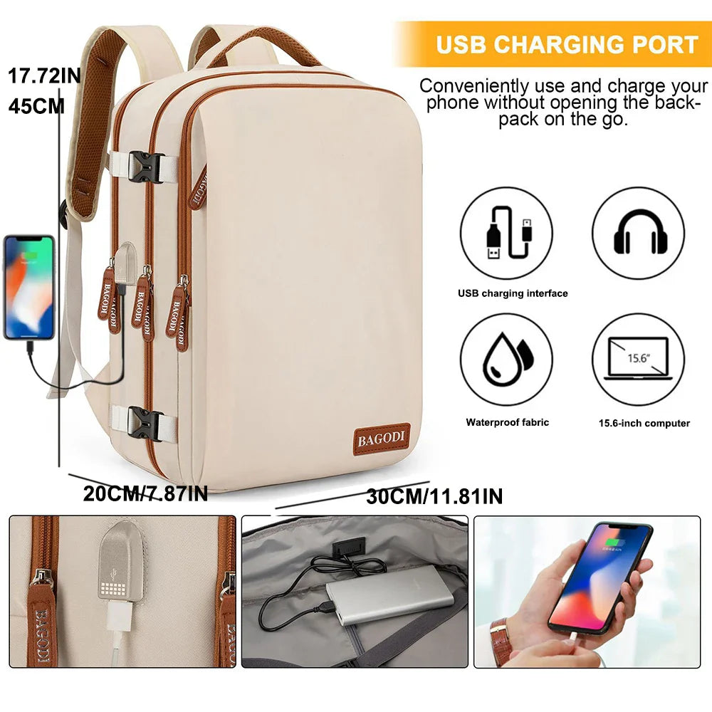 Rugzak als handbagage met organizer binnenin