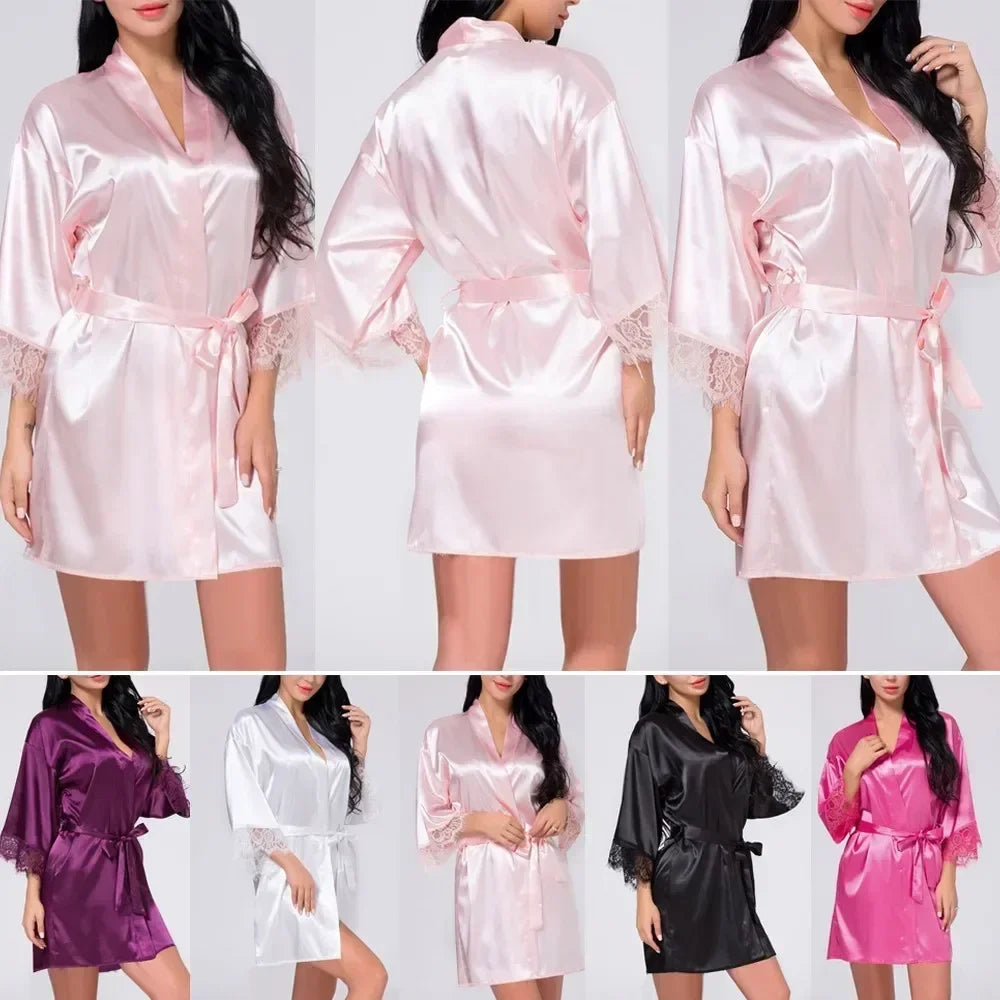 Ochtendjas dames zwart - Elegante zijde voor een ontspannen ochtend