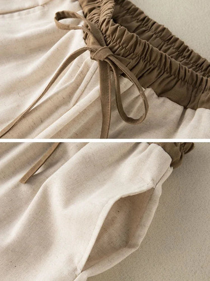 H&M linnen broek dames cropped model – Luchtig en modern