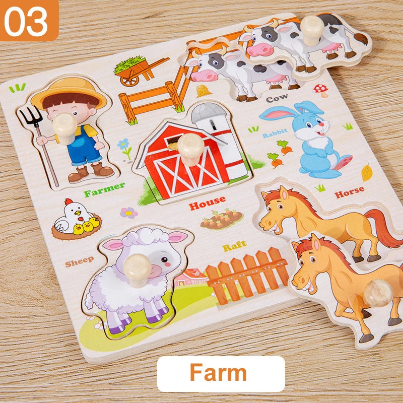 Houten puzzel speelgoed 2 jaar – Puzzelen en leren