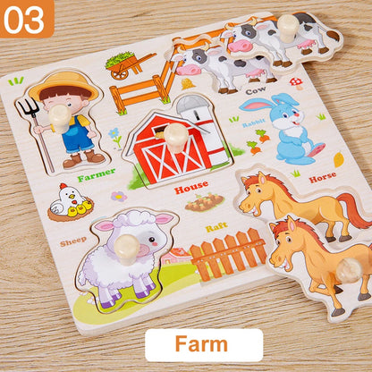 Houten puzzel speelgoed 2 jaar – Puzzelen en leren