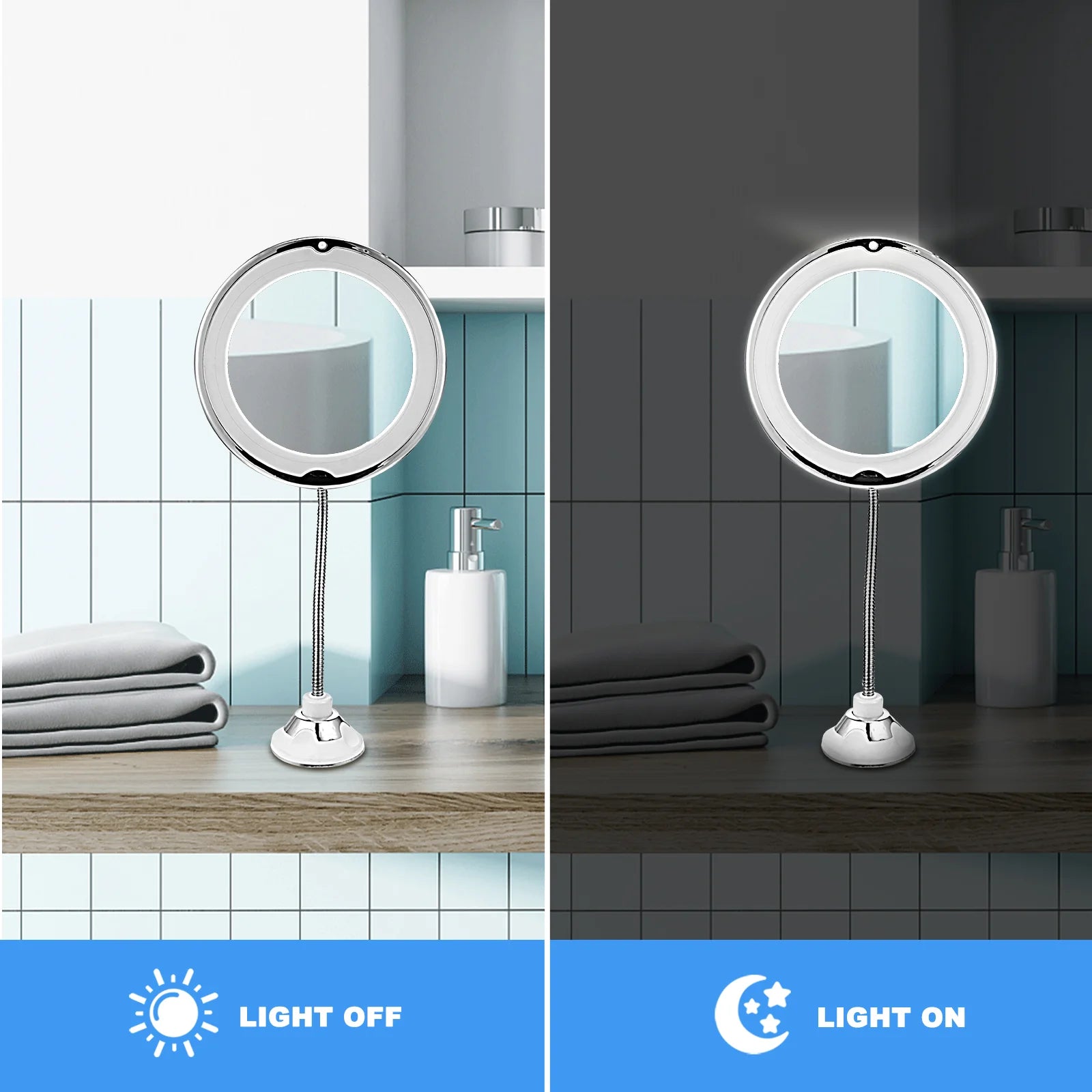 Ronde LED spiegel met dimfunctie – Voor sfeervolle belichting