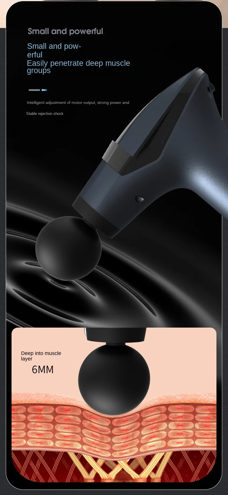 Massage gun met stille motor – Krachtig en geluidsarm