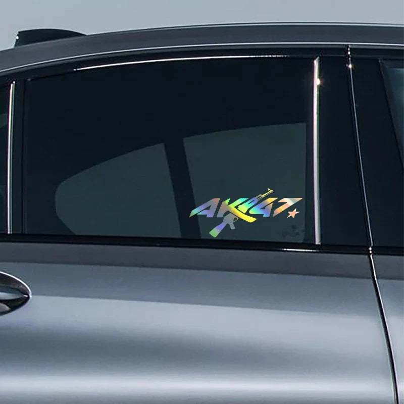 auto stickers - AK47 ontwerp met holografische glans voor unieke uitstraling