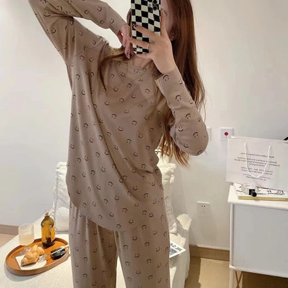 Dames pyjama katoen met korte mouwen