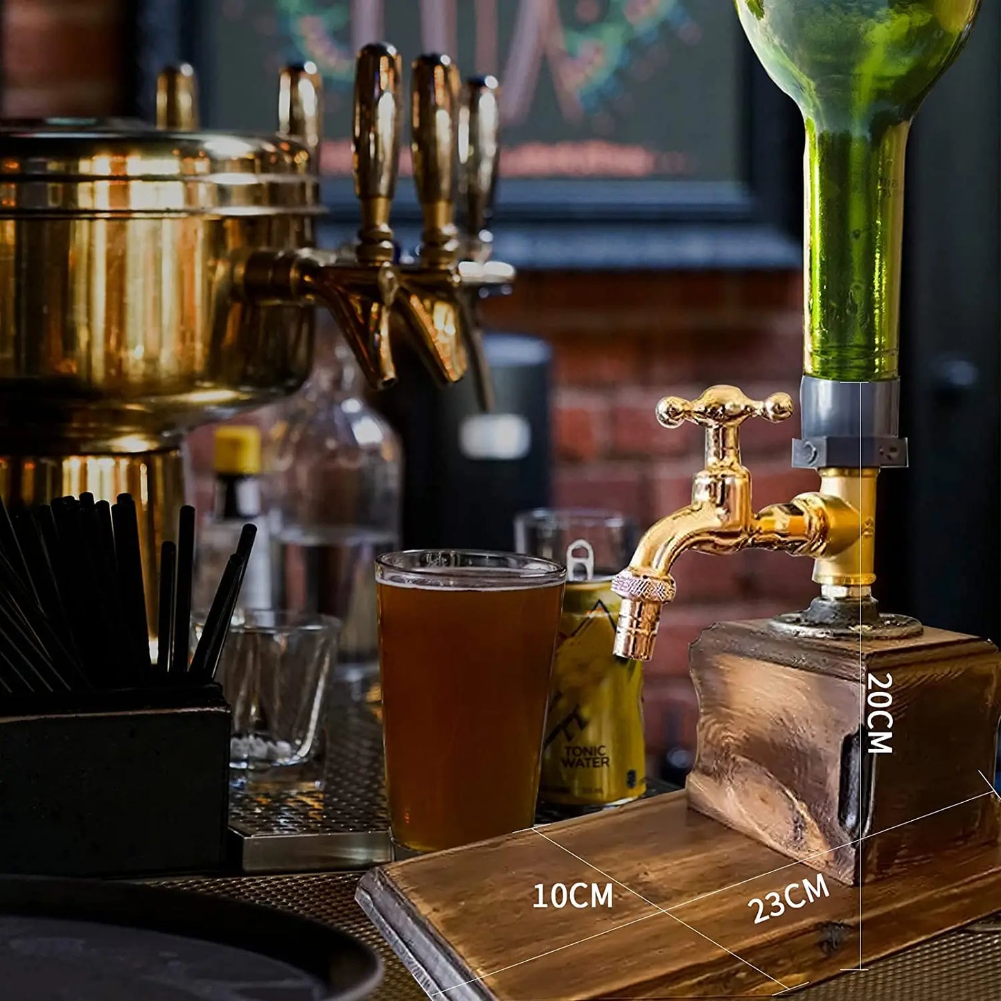 Drankdispenser met gekleurd glas – Unieke uitstraling