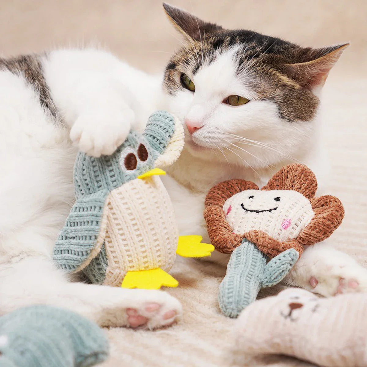 Kattenspeelgoed met pluche staart – Aantrekkelijk voor jachtgedrag
