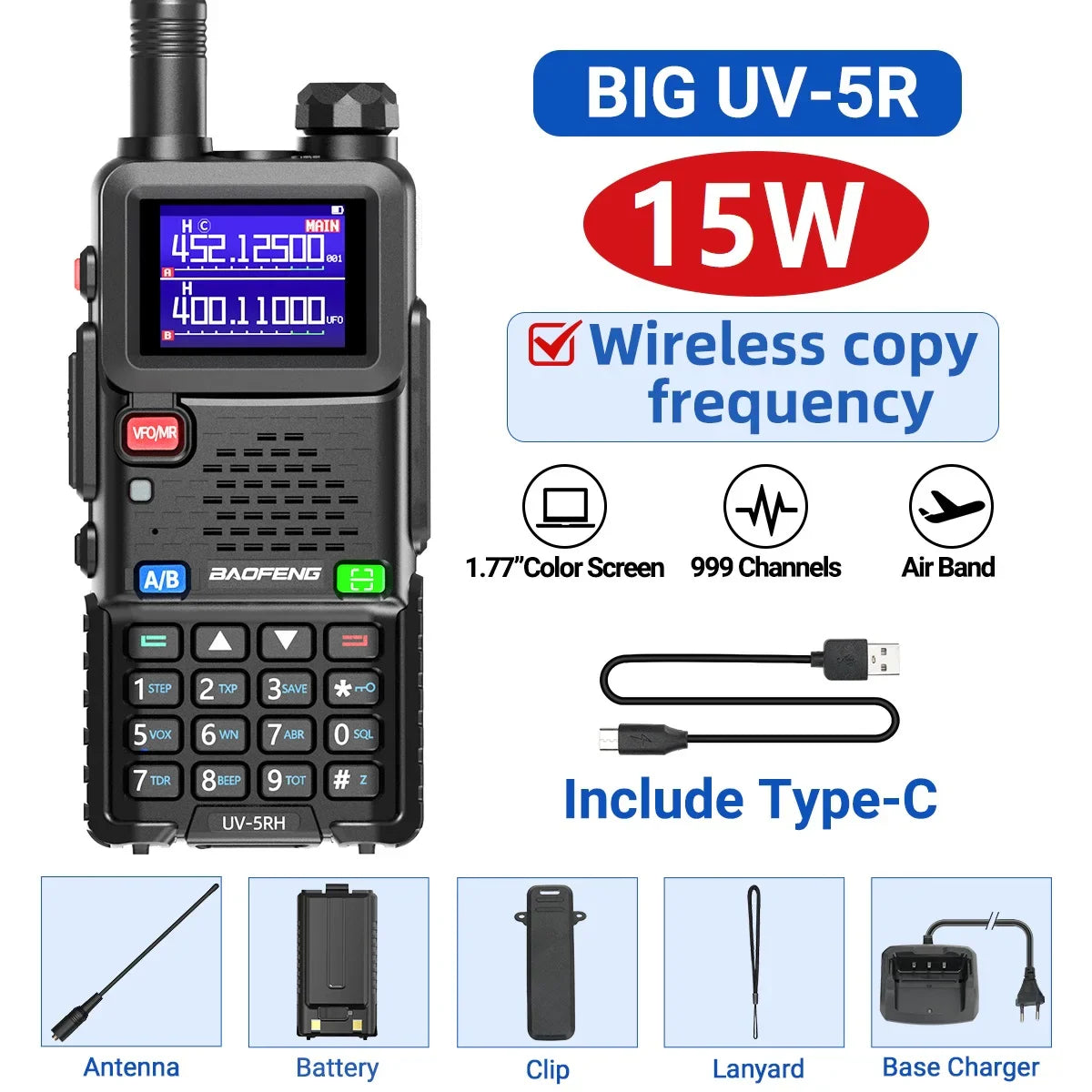 Professionele walkie talkie met noise cancelling